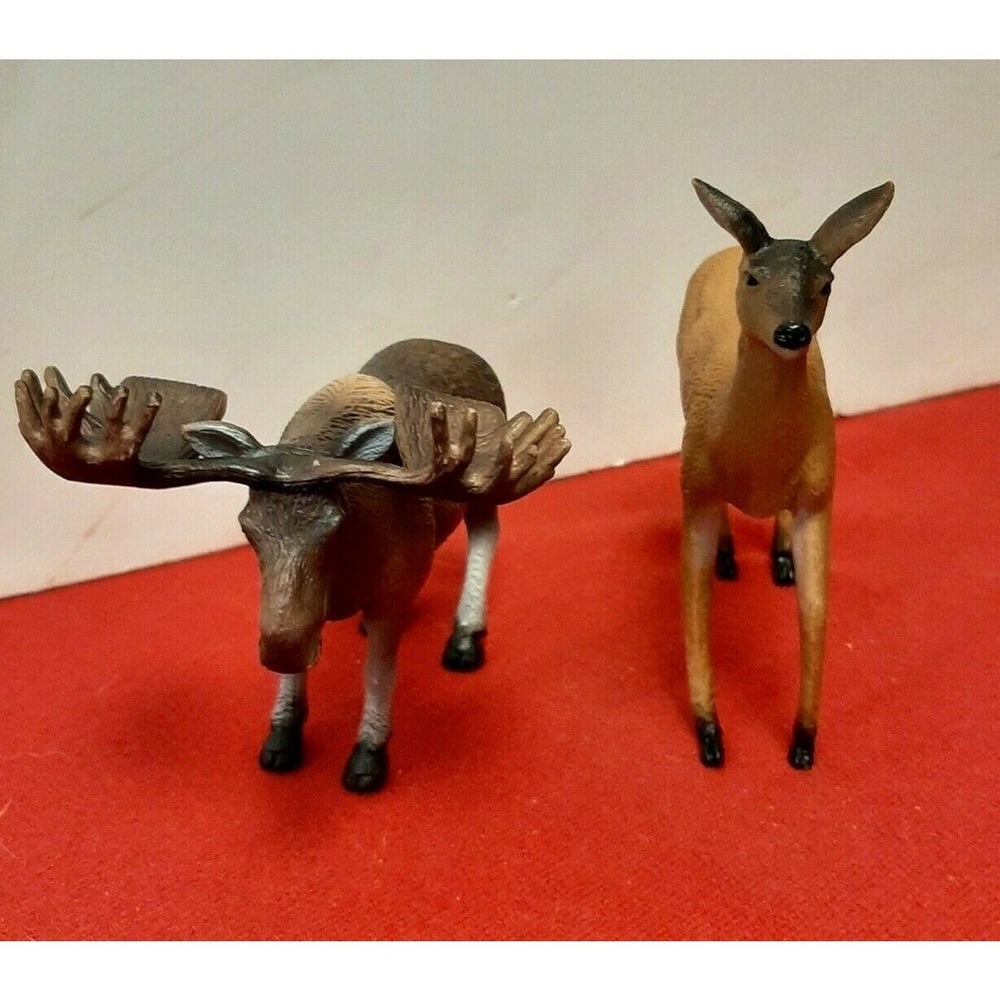 Deer Moose Terra By Battat realistic figurines heavy plastic - Picture 2 of 6